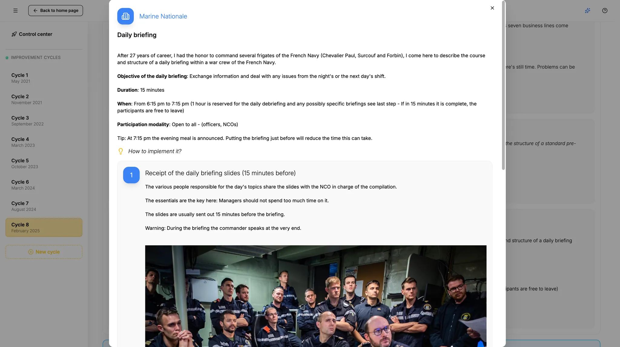 Best practices library: browsable entries drawn from high-performing teams