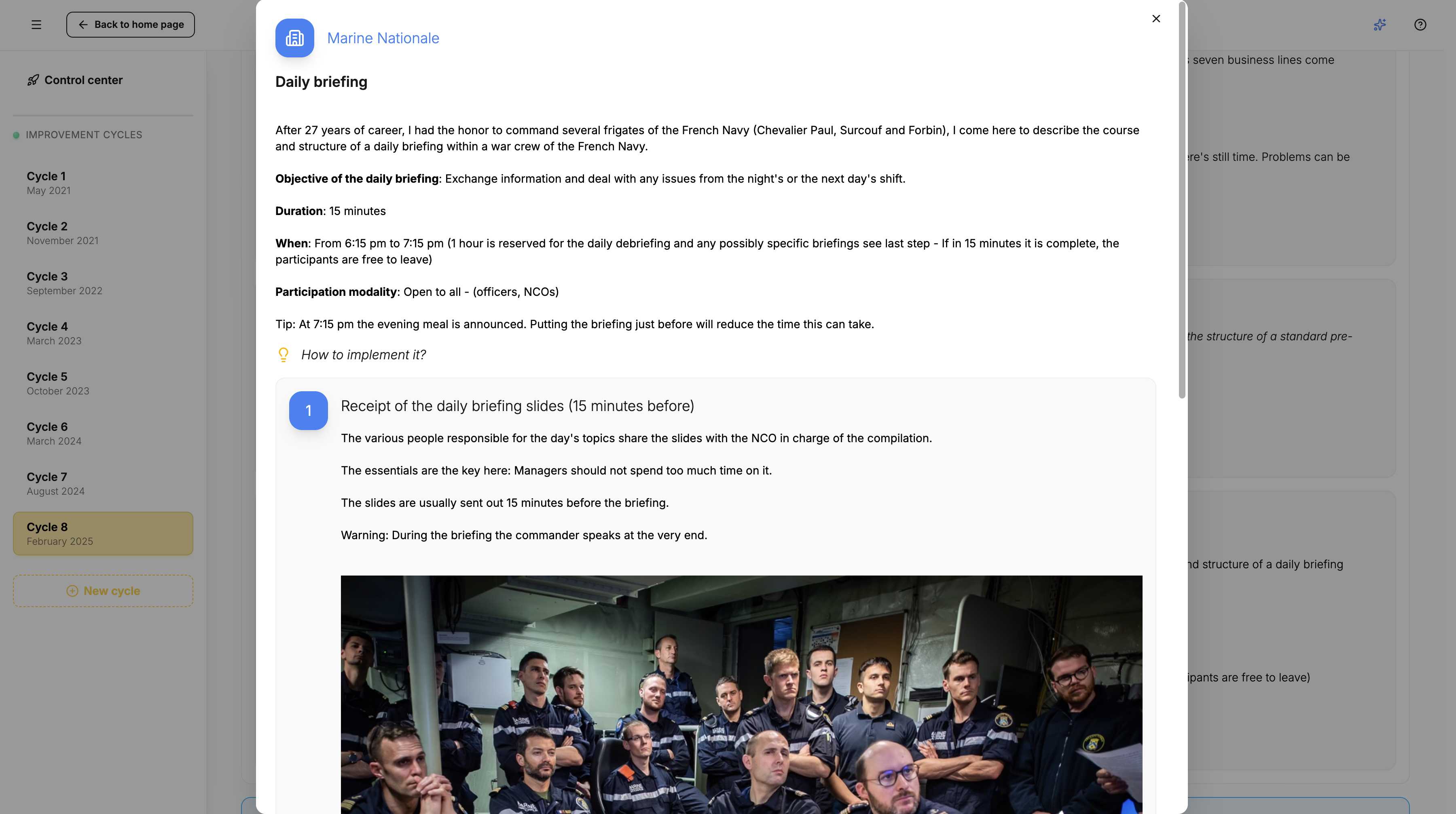 Best practices library: browsable entries drawn from high-performing teams