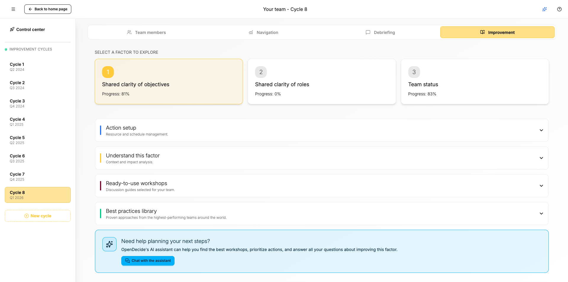 OpenDecide improve